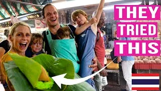 Thumbnail: Street food challenge in Bangkok Thailand with kids