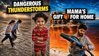 Thumbnail: Trip To World Largest Salt Lake  | Dangerous Thunderstorms | Unboxing 🧳 Gifts From Mama