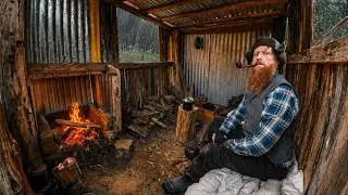 Thumbnail: Shelter from the Heavy Rain in my Hand-Built Bush Hut
