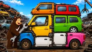 Thumbnail: Manufacturing Cars from Recycled Materials Found in Landfills 🐻🔧 | The Bear Garage Vehicles