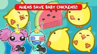 Thumbnail: Aliens SAVE baby chickens in BEHEMOTH ... a game by The Behemoth!