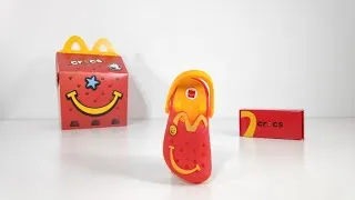 Thumbnail: Crocs Keychains | 2025 McDonald's Happy Meal Set Collection | GOLDEN ARCHES & HAPPY MEAL SMILE CROCS
