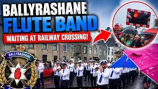 Thumbnail: 🥁 Ballyrashane Flute Band Waiting at Railway Crossing in Coleraine | Black Saturday 2026 🎺