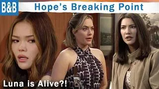 Thumbnail: The Bold and the Beautiful SHOCKER: Luna is ALIVE? Hope PUSHED OUT, Hope vs Steffy EXPLODES