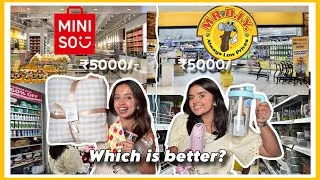 Thumbnail: ₹5000/- in Miniso vs Mr DIY | CRAZY COMPARSION 🫶🏻😍
