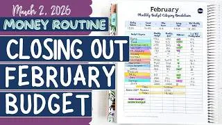 Thumbnail: MONEY ROUTINE | Closing February Budget + Tracking Spending