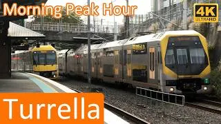 Thumbnail: Trains at Turrella during Peak Hour; Express Trains & K Sets - Sydney Transport [4K]