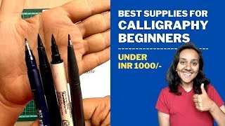 Thumbnail: Best Beginner Supplies for Brush Calligraphy Under INR 1000: