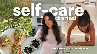 Thumbnail: SUMMER SELF-CARE ROUTINE | what I'm cooking at home, workout split & glowy skincare to feel my best