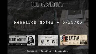 Thumbnail: Research Notes #3 | Crystal McCrory Jones & New Case Files Update