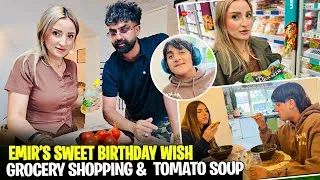 Thumbnail: Homemade tomato 🍅 soup recipe | Birthday Wish From Emir | Bathroom update | grocery shopping 🛍️ 