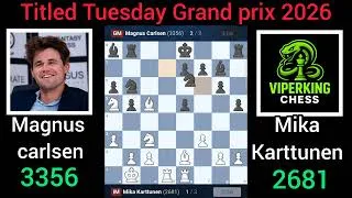 Thumbnail: Magnus Carlsen Brilliant Check Mate Opponent shock 😲 #magnus #magnuscarlsen #chess