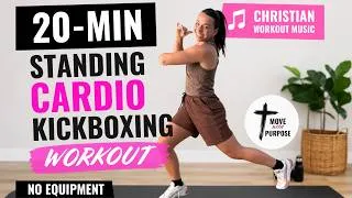 Thumbnail: 20 Min Standing Cardio Kickboxing Workout | No Equipment | Christian Workout Music