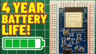 Thumbnail: MY DIY ULTRA-LOW POWER ESP32 DEV BOARD, is a 4 year battery life possible?