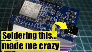 Thumbnail: Making an ESP32 dev board using a stencil, solder paste and hot plate - harder than it looks!