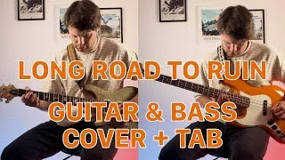 Thumbnail: Foo Fighters - Long Road to Ruin (Guitar and Bass Cover with On Screen Tabs)