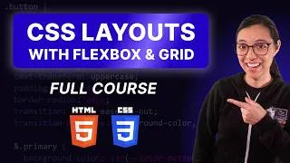 Thumbnail: How to Build Responsive Layouts with HTML & CSS (free full course)