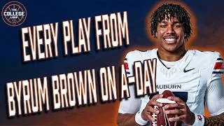 Thumbnail: Every Snap from Byrum Brown’s FIRST A-Day as Auburn Football's QB1 | The College Loop