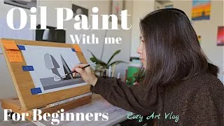 Thumbnail: Art Vlog -Oil Painting Basics -Study Values -Cozy Artist Vlog