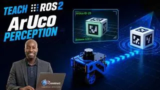 Thumbnail: How to Teach ROS 2: ArUco Marker Detection, Autonomous Cube Approach & Grasping