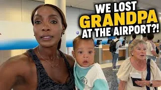 Thumbnail: We LOST Grandpa at the Airport! 😱😂 | Jamaica to Los Angeles Travel Day