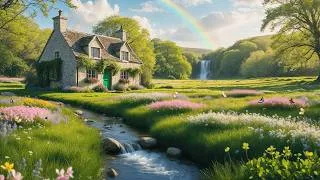 Thumbnail: Fairytale Irish Spring Cottage Ambience 🍀 Calm River& Nature Sounds for Sleep, Study & Relaxation