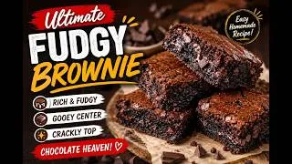 Thumbnail: Fudgy Brownie | The BEST Fudgy Brownie Recipe | Rich, Gooey & Chocolatey | Easy Homemade Brownies