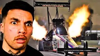 Thumbnail: New Zealand Guy Reacts to NHRA Fire Breathing Monsters