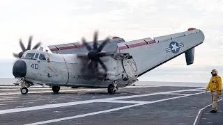 Thumbnail: Skilled US Pilot Lands Massive Aircraft on a US Navy Aircraft Carrier