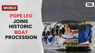 Thumbnail: Pope Leo Makes History, Joins Our Lady Of The Lake Procession By Boat