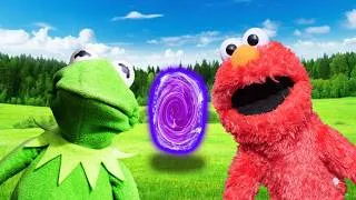 Thumbnail: Elmo Discovers an Alternate Kermit from Another Universe!