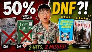 Thumbnail: I DNF’d 50% of My Books This Month... Including a Fantasy Giant 😬