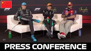 Thumbnail: F1 Race Press Conference - Kimi Antonelli, George Russell & Lewis Hamilton | Chinese GP 2026