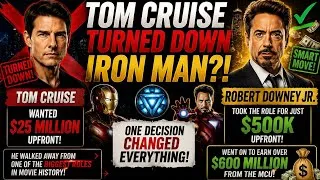 Thumbnail: 🦸 Tom Cruise Turned Down Iron Man?! 😳 Robert Downey Jr. Took $500K... Then Made $600 MILLION!