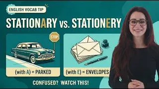 Thumbnail: Stationary vs. Stationery ✉️ Never Mix These Up!