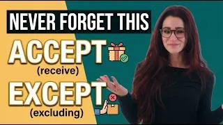 Thumbnail: Accept vs. Except 🎁 The Easy Way to Remember!