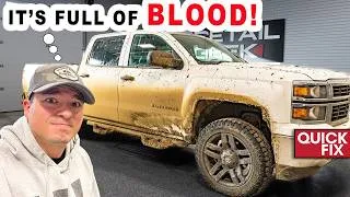 Thumbnail: Cleaning a Hunter's BLOODY Truck! | Quick Fix