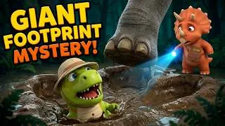 Thumbnail: Who is the HEAVIEST Dinosaur? 🦕 Giant Footprint Mystery for Kids
