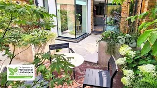 Thumbnail: Contemporary Courtyard Garden with Raised Beds and Secluded Terrace in Teddington