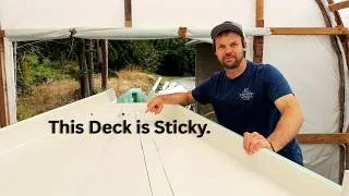 Thumbnail: Rolling on Awlgrip Non-Skid.