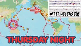 Thumbnail: Mount ST. Helens Earthquake activity. 5.8 EQ Molucca Sea area. Thursday Night.