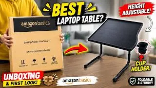 Thumbnail: Amazon Basics Pro Smart Laptop Table Unboxing & First Look 🔥 Worth Buying?
