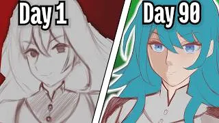 Thumbnail: I drew for 90 DAYS to revive my Art Skill!