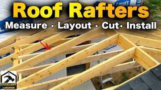 Thumbnail: How to Build Roof Rafters | Measure, Layout, Cut, and Install : Step-by-Step Beginner Guide!