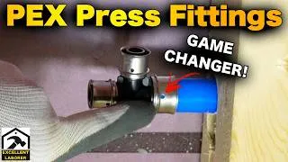 Thumbnail: How to Rough-In Bathroom Water Lines with SharkBite PEX Press Fittings (Step-by-Step!)