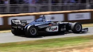 Thumbnail: Mika Häkkinen drives 1998 McLaren MP4/13 at Goodwood - 3.0L V10 F1 SOUND!