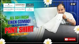 Thumbnail: Top 5 Premium Pure Linen Pant Shirt Combinations for Men | Unstitched Luxury Pure Linen Fabric 