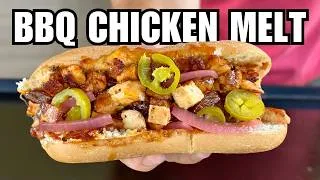 Thumbnail: Loaded BBQ Chicken Cheesesteaks in 4 min?