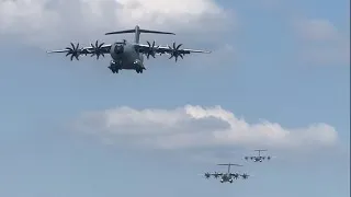 Thumbnail: The MOST impressive approach I ever caught on camera! Brussels airport,  with 3 BAF A400Ms.  