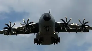 Thumbnail: Close-up Belgian airforce A400M landing on the 25R in Brussels after a training flight 🤩 #aviation